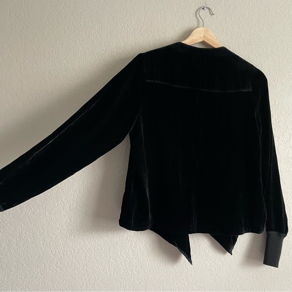 Go by Go Silk Blazer Womens Extra Small Velvet Waterfall Jacket - Picture 7 of 8